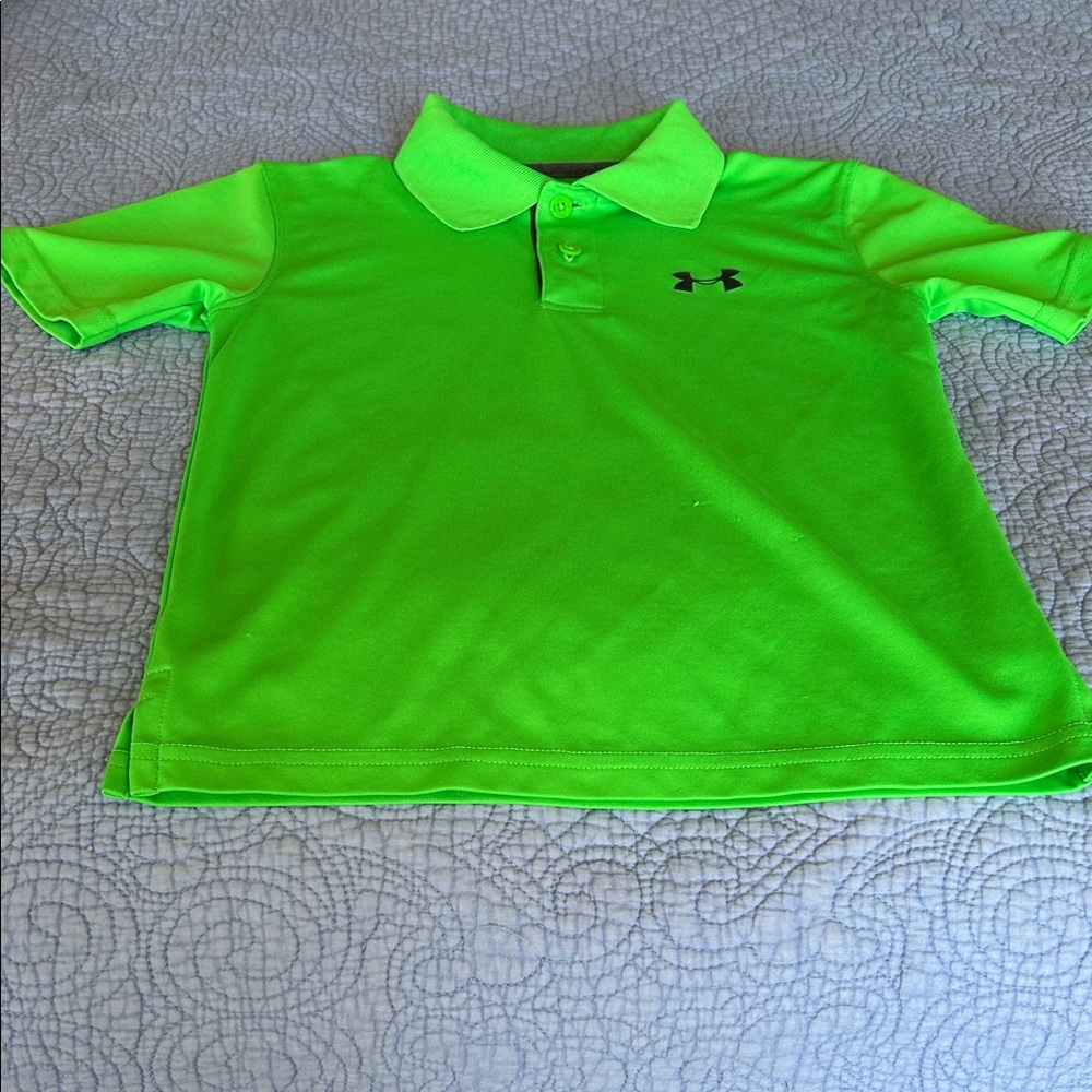 Under Armour Kids Neon Green Polo
